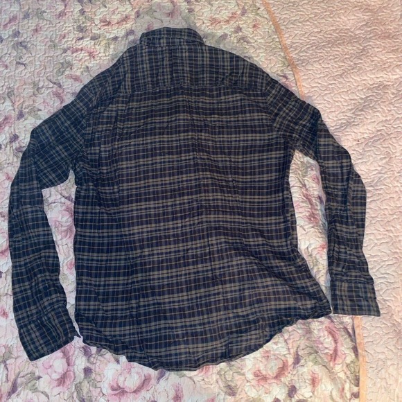 John Varvatos USA Shirt Mens Size Large plaid check‎ Button up - Picture 7 of 10